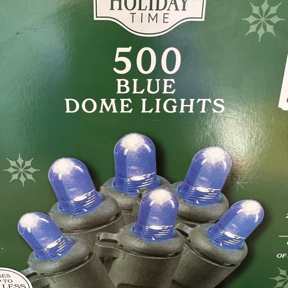 500 Blue Dome LED Lights 103.7 ft. Lighted Length Green Wire Indoor/Outdoor